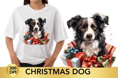 Cute Christmas Dog clipart, Dog Sublimation Product Image 1