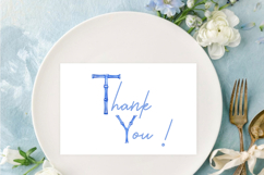 Watercolor Blue Bamboo Alphabet Product Image 7