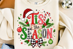 ’Tis the Season Christmas Plaid PNG Product Image 1