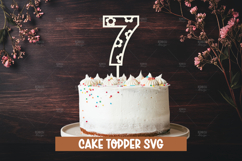 Cake Toppers Daisy Numbers 0-9 Laser cut, Baby Birthday Cake Product Image 9