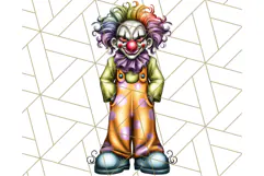 Creepy Clown Halloween PNG Clipart, Spooky Circus Art Product Image 3