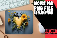 Sweet DESK PAD PNG Style, 3D Heart Product Image 1