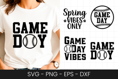 Spring Baseball Game Day Vibes SVG PNG Product Image 1