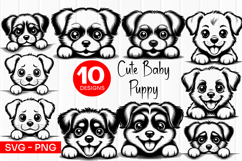 Cute Baby Puppy SVG PNG Product Image 1