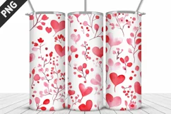 Lovely Hearts Tumbler Design | Valentine's Day Tumbler Wrap Product Image 4