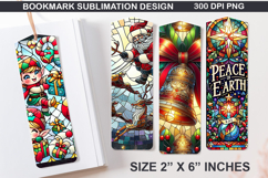 Christmas Bookmarks Sublimation - 4 Bookmark Design Product Image 1