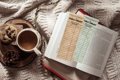 Vintage Library Card Bookmarks, Printable Reading List Product Image 7