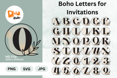 Boho Letters for Invitations Monogram Product Image 1