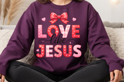 Love Like Jesus PNG: Valetine Shirt Design Product Image 4