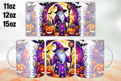 Halloween Gnome Mug Wrap Sublimation 11oz, 12oz, 15oz Product Image 1