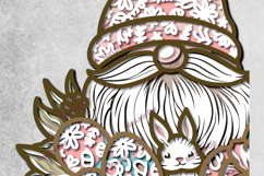 Multilayer Easter Gnome SVG Laser Cut File 3D Layered DXF Product Image 7