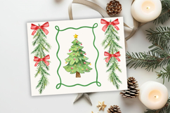 Watercolor Christmas Crest DIY Clipart Product Image 7