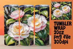 Personalized 20oz Tumbler Gift , Flowers Product Image 1