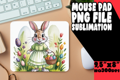 BRIGHT MOUSE PAD SUBLIMATION ART, Easter Bunny Product Image 1