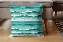 Ocean Breeze Digital Paper Pack, Coastal Wave Seamless Product Image 7
