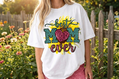 Best mom ever sunflower PNG sublimation | Mother's Day PNG T Product Image 4