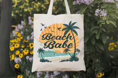 Beach babe PNG, Retro Summer PNG Sublimation Design Product Image 7