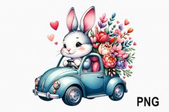Easter Day Bunny Sublimation - Easter Day Clipart PNG Design Product Image 1