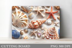3D Seashell Cutting Board. 3D Sea Cutting Board Design Product Image 1