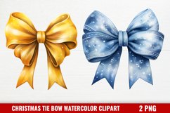 Christmas Tie Bow Sublimation Clipart Product Image 1