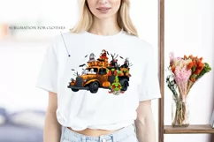 Witch gnomes on pumpkin truck, Halloween Truck, halloween Product Image 4