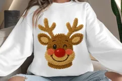 Latch Hook Yarn Reindeer Noel face Christmas png design for Product Image 4