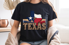 Texas State PNG, Vintage Western Sunset Sublimation Design Product Image 8