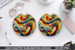 Mythical Car Coaster Sublimation| Mythical Coaster PNG Product Image 1