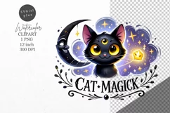 Halloween clipart, Cat clipart, Autumn clipart Product Image 1