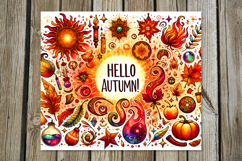 Hello Autumn, Fall | 8 Skinny Tumbler Sublimation designs Product Image 7
