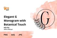 Elegant Monogram with Botanical Touch Product Image 1