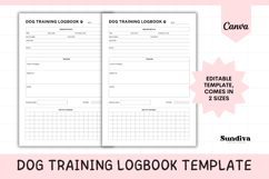 Dog Training Logbook Template 1 | Detailed Session Product Image 1