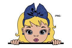 Blonde Girl with Big Eyes SVG PNG PDF EPS JPG AI DXF Clipart Product Image 7