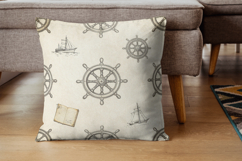 Maritime Digital Paper Pack, Classic Nautical Seamless Product Image 7
