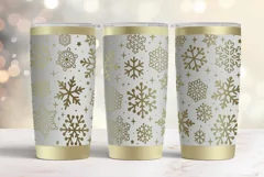 20oz Tumbler laser svg wrap| Christmas Snowflake pattern Product Image 2