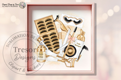 Lash Artist Sublimation PNG White Gold Beauty Design Graphic Product Image 9