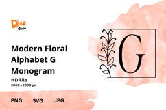 Modern Floral Alphabet Monogram Product Image 1