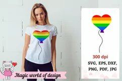 Rainbow ball Svg LGBT Gay Pride svg for Cricut Silhouette Product Image 2