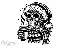 Christmas Skeleton SVG - Skeleton SVG Design Product Image 1