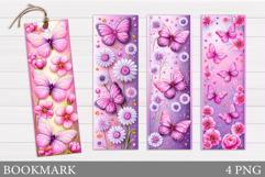 Butterflies Bookmark Design. Butterfly Bookmark Printable Product Image 1