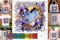 Fun TSHIRT Sublimation Designs, 3D Heart Product Image 1