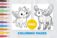Bull with wings Coloring Pages | Coloring book Product Image 1