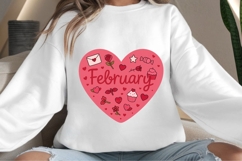 February heart png design for T-shirts Product Image 4