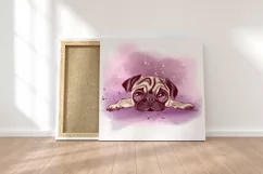 Cute pug Sublimation png, dog clipart Product Image 3