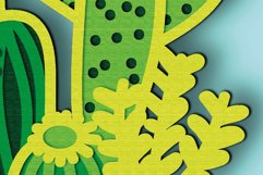 Cactus 3D Multilayer SVG/ Cactus 3D mandala/ Cactus paper cu Product Image 5