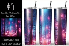 Winter Light 20oz Skinny Tumbler Wrap Sublimation Product Image 1