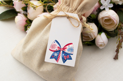 Fourth of July sublimation Coquette Bow Clipart, PNG Product Image 6