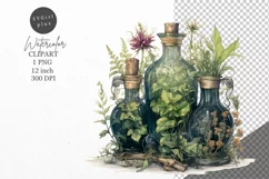 Halloween clipart, Potion bottles clipart, Autumn clipart Product Image 1