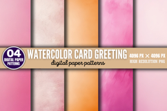 Watercolor Card Greeting Digital Paper Background PNG Product Image 1