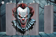 2 Creepy Clown Tumbler Wrap Sublimations, 20 oz Product Image 2